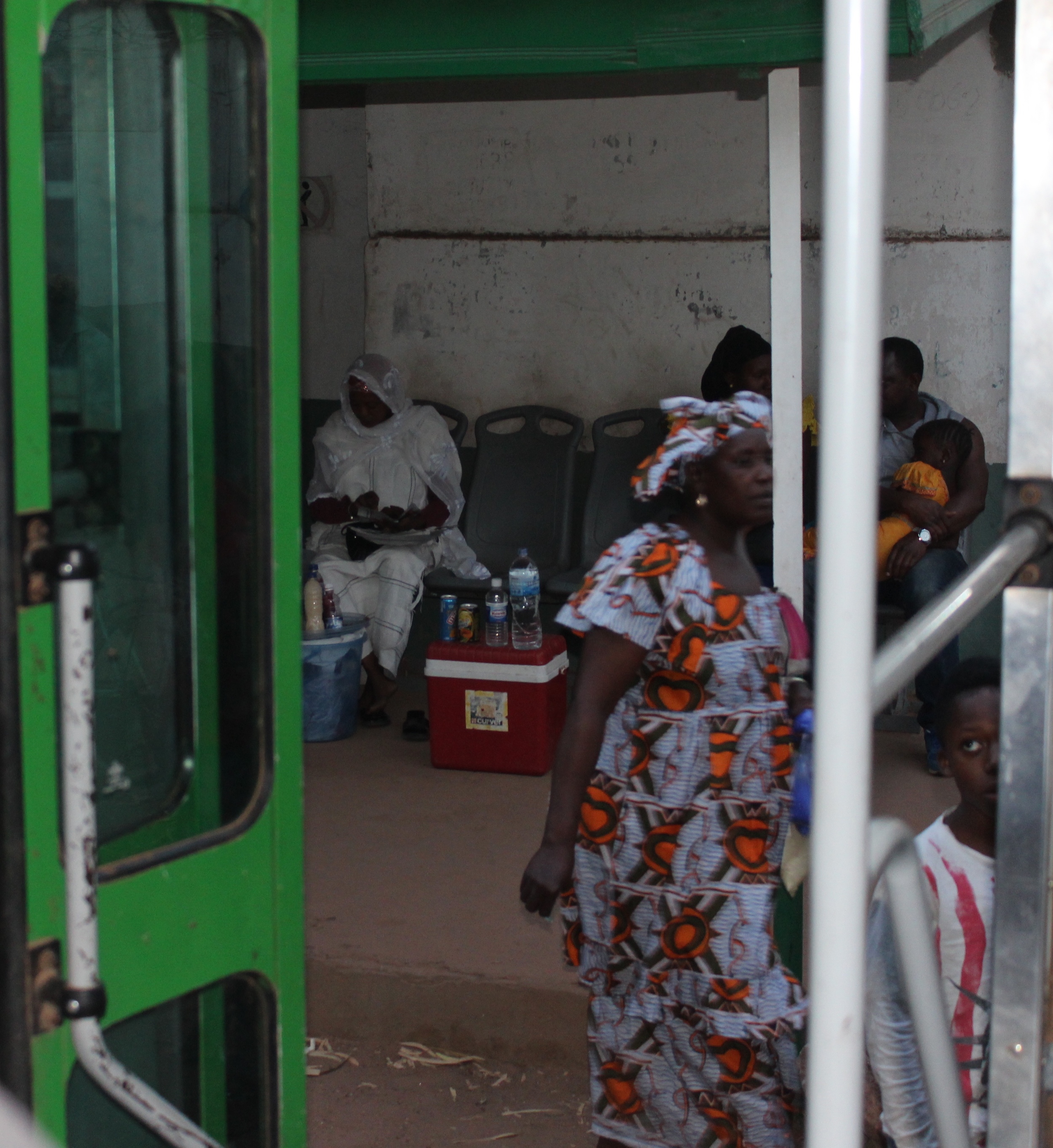 Kamefif bus station near the capital, Banjul.
