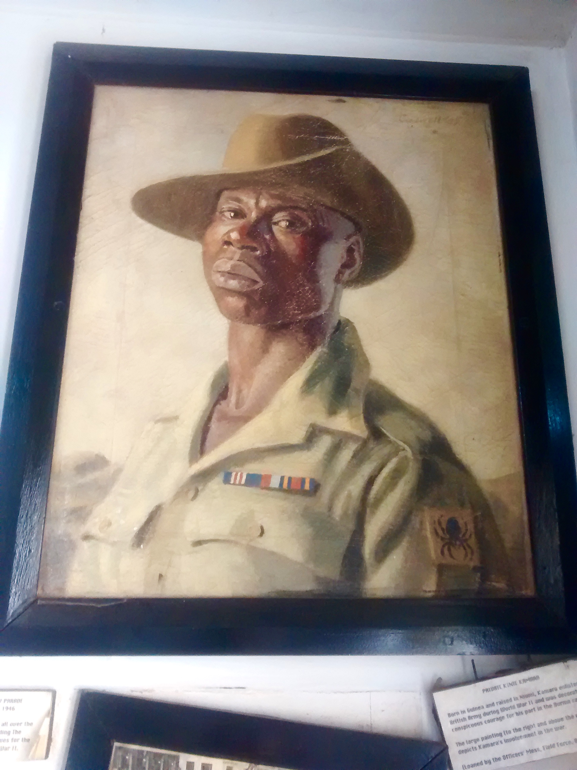 I love this proud photograph of Private Kinte Kamara who served in the British Army in WW2.