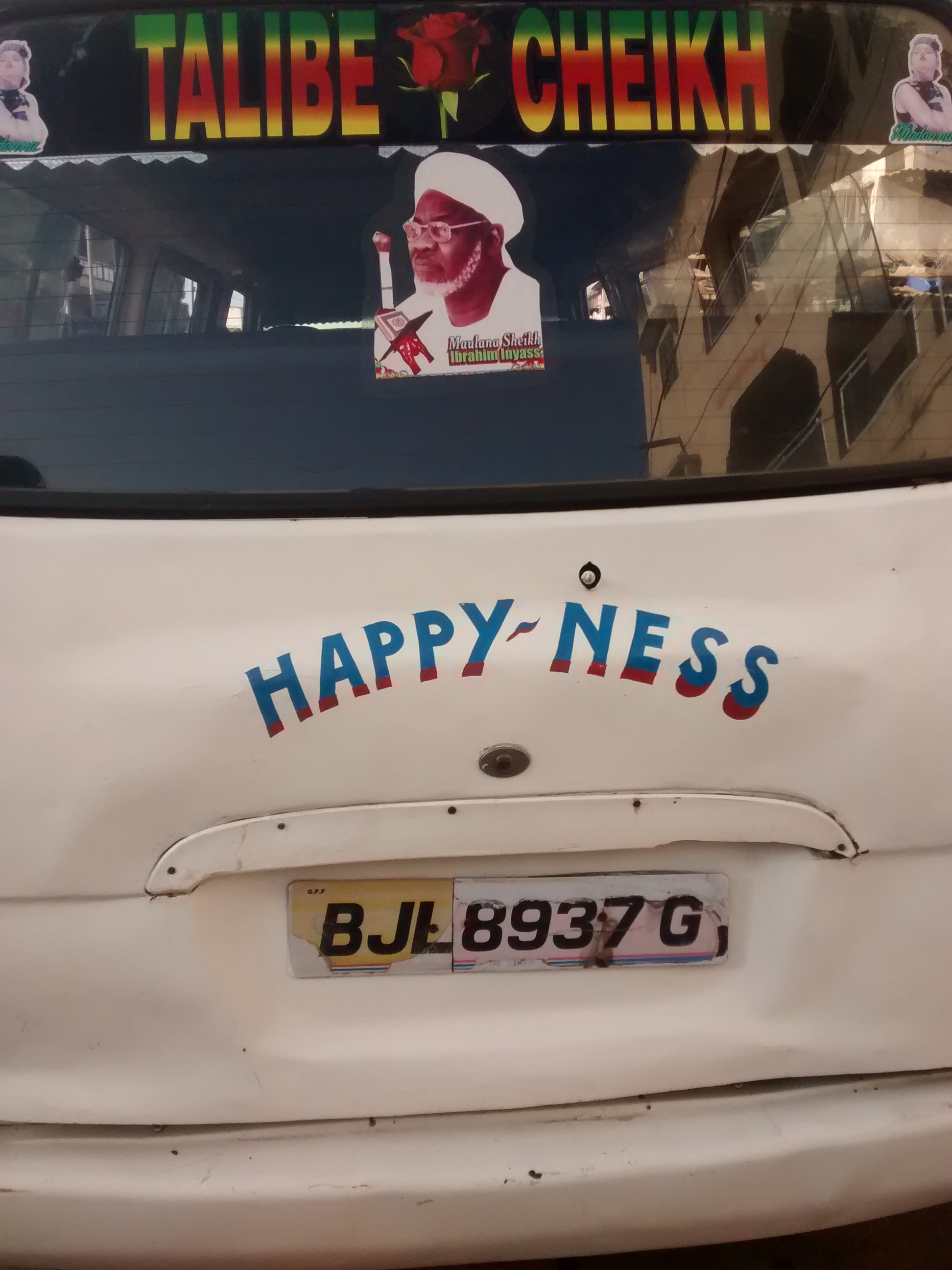 Parked van near Serrekunda market.